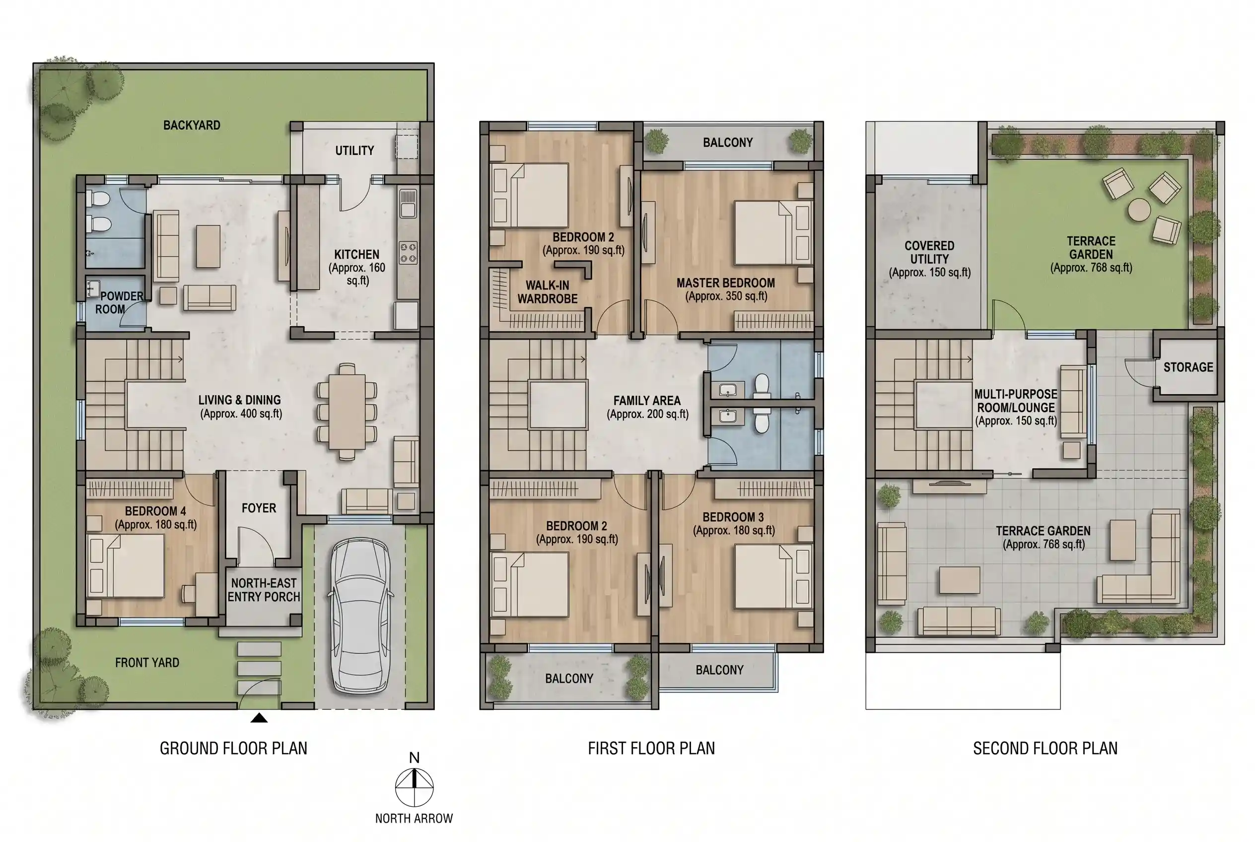 Nambiar Bannerghatta Road 4 BHK villa floor plan