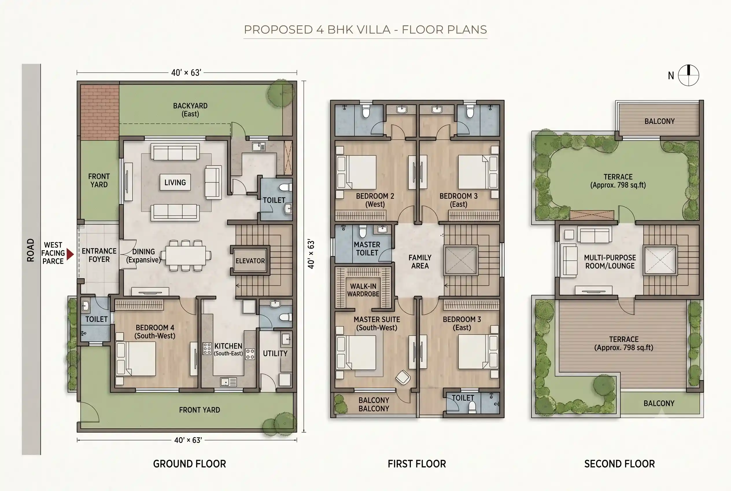 Nambiar Bannerghatta Road 5 BHK villa floor plan
