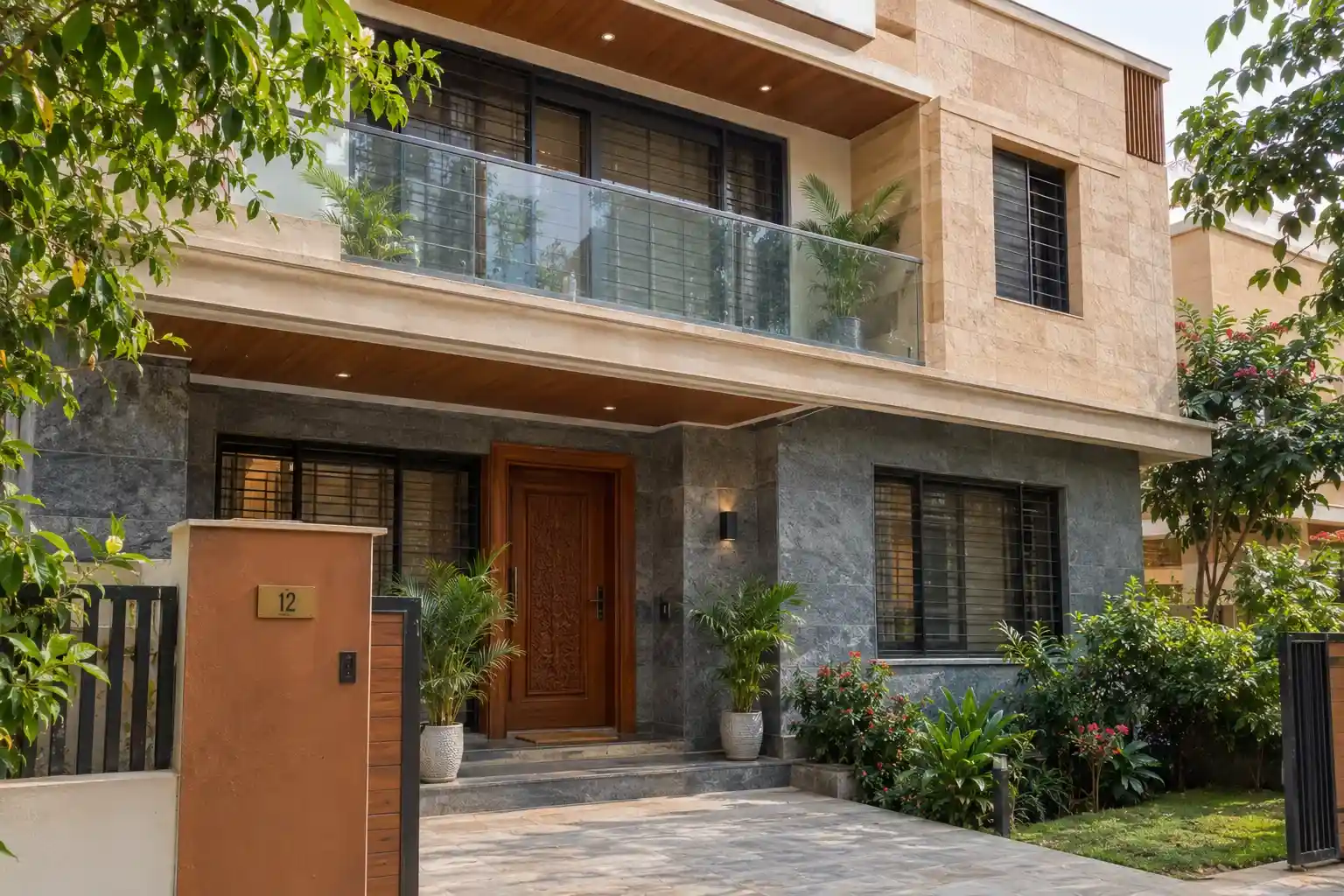 Nambiar Bannerghatta Road villa facade