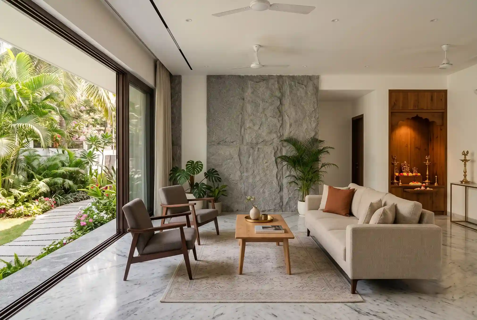 Nambiar Bannerghatta Road villa living room interior