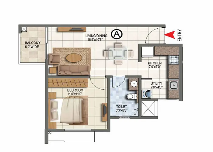 nambiar district 25 2 bhk floor plan