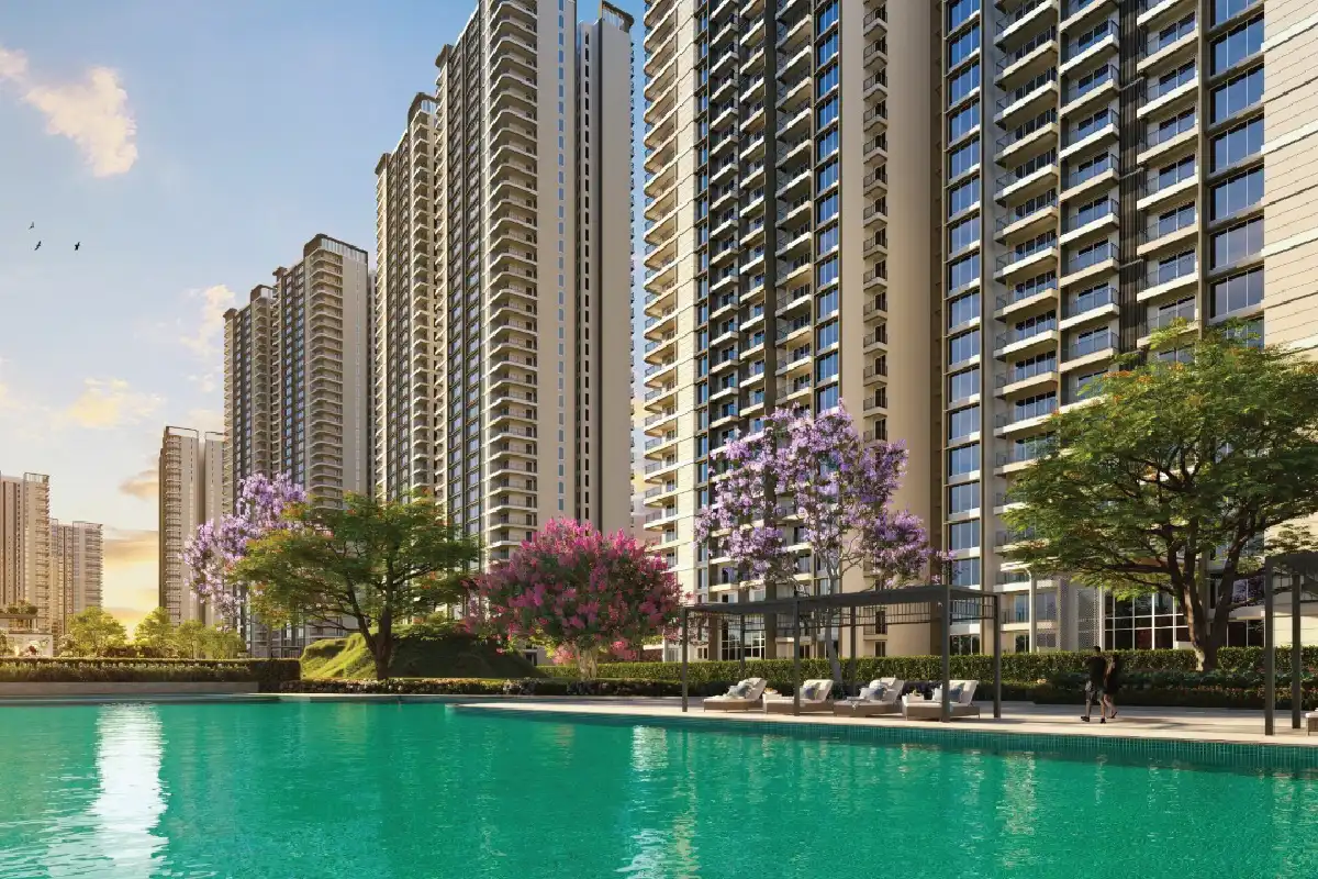 Nambiar District 25 swimming pool and residential towers