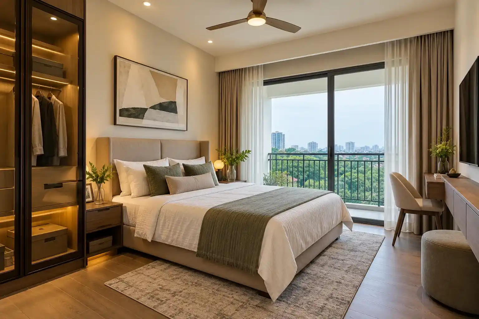 Nambiar District 25 2 BHK Master Bedroom