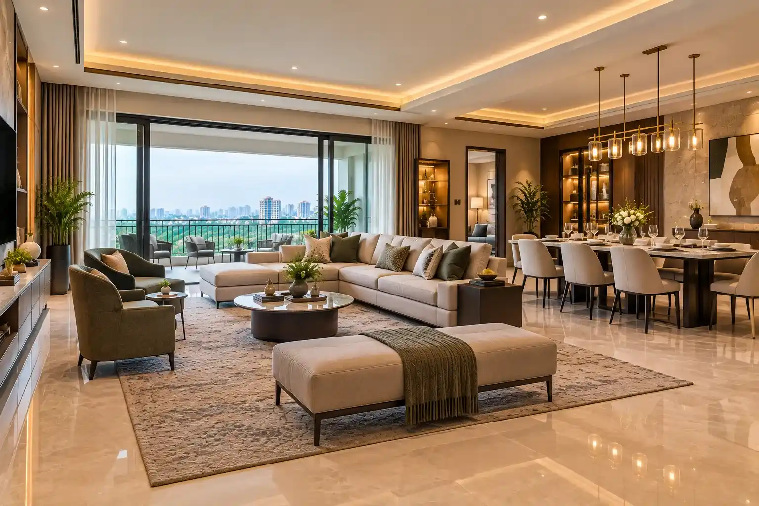 Nambiar District 25 4.5 BHK Luxury Living & Dining
