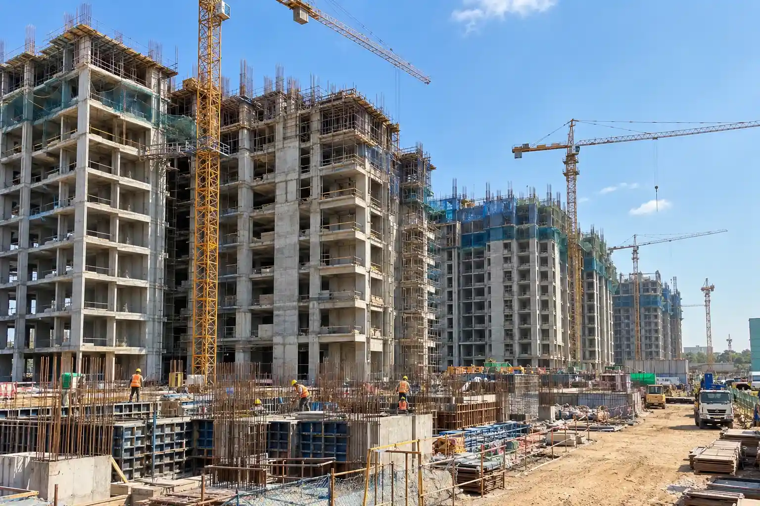 Nambiar District 25 Phase 1 tower construction